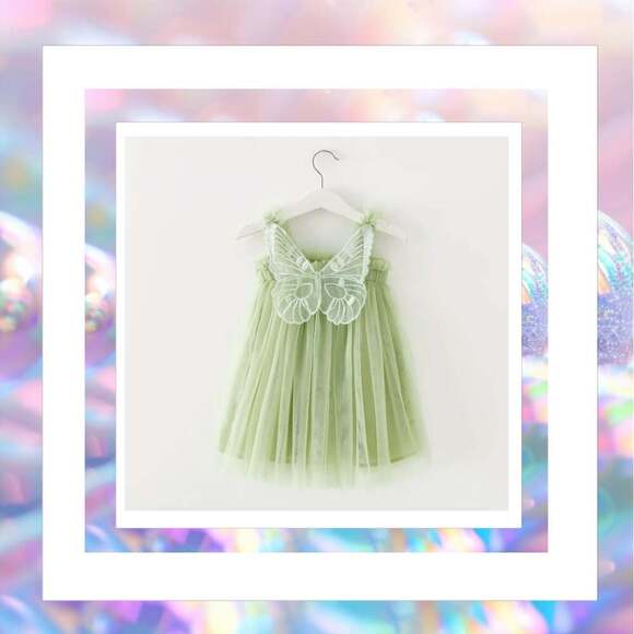 Unbranded Other - Girl Fairy/Butterfly Green Dress Size 5/6 New